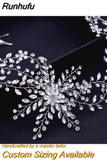HP240 Shiny Crystal Wedding Headpieces Bridal Floral Hair Accessories Alloy Flower Bridal Headbands Rhinestone Crowns