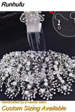 HP240 Shiny Crystal Wedding Headpieces Bridal Floral Hair Accessories Alloy Flower Bridal Headbands Rhinestone Crowns