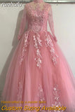 Illusion Sky Blue Quinceanera Dress Floor Length Sweet High Neck For Party Luxury Embroidery Ball Gown Prom Dress Plus Size