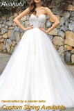 2023 Formal A-Line Wedding Dresses Sweetheart Appliques Princess Bridal Gowns Boho Beach Corset Wedding Gowns Custom Size