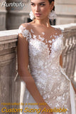 Detachable 2 In 1 Wedding Dress Embroidered Lace On Net With Train V-neck Sleeveless Vintage Bride Gowns Vestido De Novia