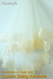 Champagne One Layer Veil Lace Egde Short Red Wedding Marriage Veils Red Pure Whtie Adult Veil Special Price