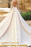 Mermaid Detachable 2 In 1 Wedding Dress Embroidered Lace On Net With O-neck Full Sleeve Vintage Gowns Vestido De Novia