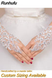 New Lace Bride Wedding Gloves High-end Hand Sewn Diamond Finger Wedding Gloves Wedding Accessories Mariage