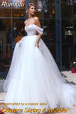 Women's Elegant Wedding Dresses Sexy Off Shoulder Sleeveless A Series Bridal Gowns Vestidos De Novia 2023 Robe Mariée