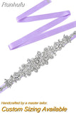S12 Rhinestones Bridal Belt Bling Crystal Dress Applique Bridesmaids Belts Wedding Party Accessories Dress Decoration