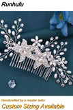 HP263 Bridal Hair Comb Handmade Rhinestone Bride Headpieces Women Hair Pins Party Wedding Hair Accessories Headwear