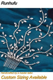 HP263 Bridal Hair Comb Handmade Rhinestone Bride Headpieces Women Hair Pins Party Wedding Hair Accessories Headwear