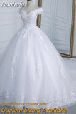 The Shoulder Wedding Dress 2023 light Appliques Pearls Lace Fashion Wholesale Cheap Simple Bride Dress Vestidos De Novia
