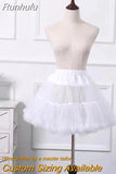 Women Girls Ruffled Short Petticoat Solid White Color Fluffy Bubble Tutu Skirt Puffy Half Slip Prom Crinoline Underskirt