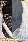 Boho Lace Behemian Mermaid Wedding Dress Robe Civil Country Bridal Gowns Sexy Backless Lace robe mariage femme