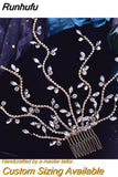 HP502 Flower Wedding Combs Woman Hair Accessories for Party Bride Hair Ornaments Jewelry Bridal Headpiece with Comb