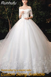 Dress 2023 New Arrival Flowers Butterfly Gelinlik Embroidery Lace Boat Neck Princess Wedding Gowns Vestidos De Novia