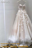Wedding Dresses with flowers sweetheart A-line Bridal Dresses Sexy Wedding Gowns Robe de mariee
