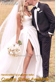 Sweetheart Neckline A-Line Wedding Dresses Sleeveless Princess Bridal Gowns Vestido De Novia