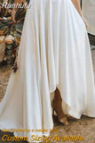 Skirt Only for Two Pieces Wedding Dresses 2023 Lace Top Short Sleeve Beach Bride Gowns