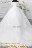 Novias Off Shoulder Plus Size Vestido De Noiva 2023 Wedding Dress Long Train or Floor Appliqes Pearls Bridal Tulle Mariage