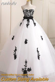 RED Blacck Vestido De Gowns Lace Back Embroider Appliques Starpless Wedding Dress Short Sleeves