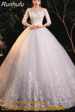 Sleeve Empire Illusion Wedding Dress For Pregnant Ball Gown 2023 Lace Embroidery Wedding Dress Robe De Mariee