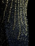 Pretty Mermaid Halter Navy Blue Sequin Backless Long Night Dinner Evening Dresses Formal Summer Wedding Guest Dresses Wedding Guest Outfits HZ1214