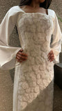 Classy Sheath Square Neck Long Prom Dresses Formal Summer Wedding Guest Dresses Wedding Guest Outfit HZ1214