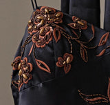 Gorgeous A-line Pink Spaghetti Strap Satin Applique Retro Prom Dress Birthday Party Dress HZ1108
