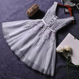 V Neck Short Pink Lace Prom Dress,Sweet HomeComing Dress HZ1108