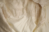 Beige Square Neck Chiffon Lace Empire Dress Long Prom Dress Beaded Wedding Dress HZ1108
