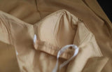 Mermaid Gold Strapless Satin Long Prom Dress Simple Evening Dress HZ1108