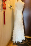 ?? Retro Glam Mermaid Gown ¨C Sparkling ??Beaded,Sequins White Chiffon Prom Dress for Formal Events & HZ1108