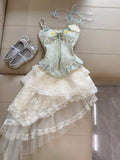 Fairytale Spaghetti Straps A-Line Homecoming Dresses Sweet Lace Short Prom Dress HZ1108