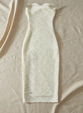 Fashion Sexy Strapless Chiffon Bodycon Party Dress with Slits HZ1108