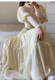 Vintage Palace Style Lace Chiffon Prom Dresses Fairytale Birthday Evening Gowns HZ1108