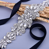 S12 Rhinestones Bridal Belt Bling Crystal Dress Applique Bridesmaids Belts Wedding Party Accessories Dress Decoration