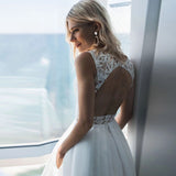 Short Wedding Dresses Satin A-Line V-Neck Sleeveless Lace Sexy Open Back Cheap White Tea-Length Bridal Gown Custom Made