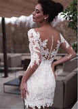 Cheap Wedding Dress Half Sleeves Mini Short Shirt Bride Dresses Wedding Bridal Gowns 2023 Custom Made