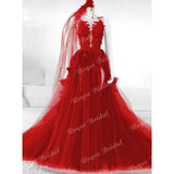 Black Wedding Dresses Sexy Backless High Side Split A-line Bridal Dress Lace Wedding Gowns Without Veil Vestido De Novia