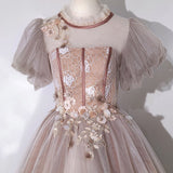 De Bal 2023 Sweet Quinceanera Dresses O Neck Short Sleeve Ball Gown Colorful Vestidos De 15 Anos Quinceanera 2023