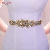 S12 Rhinestones Bridal Belt Bling Crystal Dress Applique Bridesmaids Belts Wedding Party Accessories Dress Decoration