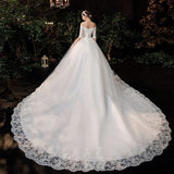 Dress 2023 New Arrival Flowers Butterfly Gelinlik Embroidery Lace Boat Neck Princess Wedding Gowns Vestidos De Novia