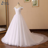 NICEB Lace Off Shoulder Wedding Dresses Beads Ball Gown Robe De Mariee Sweetheart Tulle Bride Women Civil Vestido Noiva