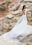 Wedding Dresses Lace Appliques Buttons Custom Made Mermaid Wedding Gown Boho Bride Dress 2023 Vestido De Noiva