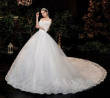 Dress 2023 New Arrival Flowers Butterfly Gelinlik Embroidery Lace Boat Neck Princess Wedding Gowns Vestidos De Novia