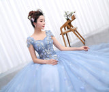 with Crystal Color Yarn Girls Wedding Dress 2023 New Fashion Flowers Female Art Exam Gowns Part Dress Vestidos De Novia