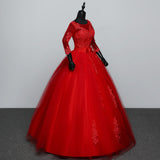 size White Red Wedding dress 2023 New Arrival Spring Summer 3 Quarter Sleeve Sweet Princess Bridal Gowns Vestidos De Novia