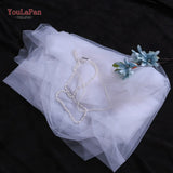 G33 Wedding Cape Bridal Shawl White Tulle Long Cape Cloak Shawl Shrugs Women Party Jackets Wedding Accessories