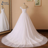 NICEB Lace Off Shoulder Wedding Dresses Beads Ball Gown Robe De Mariee Sweetheart Tulle Bride Women Civil Vestido Noiva