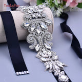 S12 Rhinestones Bridal Belt Bling Crystal Dress Applique Bridesmaids Belts Wedding Party Accessories Dress Decoration