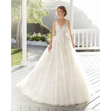 Dress 2023 Luxury Sexy V-neck Court Train Backless Ball Gown Princess Backless Wedding Dresses Custom Size