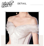 Fashion Classic Simple Korean Sweetheart Wedding dress plus size off the shoulder Bow Vestidos De Noiva 2023 Robe De Mariage
